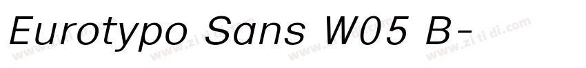 Eurotypo Sans W05 B字体转换